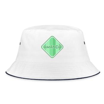Vor - Bucket Hat - Weiß/Navy - Vorne