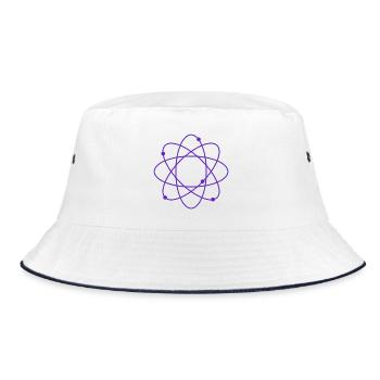 Atom - Bucket Hat - Weiß/Navy - Vorne