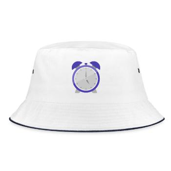 Wecker - Bucket Hat - Weiß/Navy - Vorne