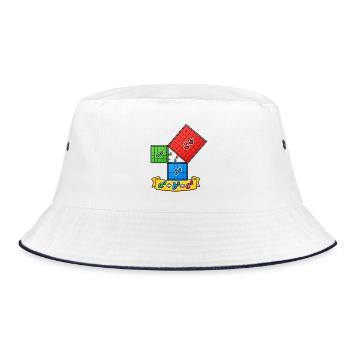 Satz des Pythagoras – Mathe einfach erklärt - Bucket Hat - Weiß/Navy - Vorne