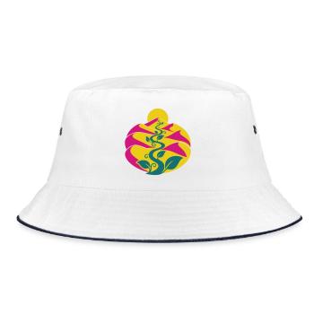 Living desert - Bucket Hat - Weiß/Navy - Vorne