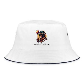 Mein Ballon, der gehört mir  - Bucket Hat - Weiß/Navy - Vorne