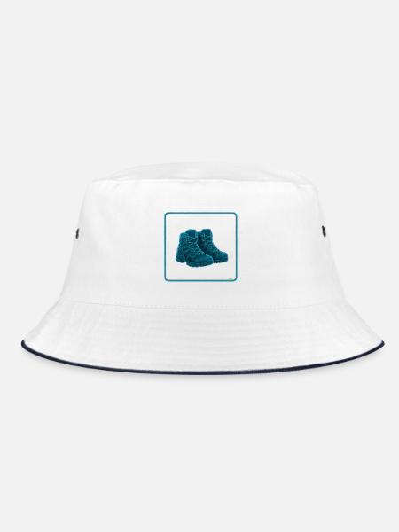 Gehschuhe - Bucket Hat - Weiß/Navy