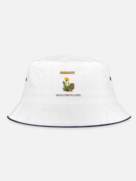 Unkraut? Charakterpflanzen. - Bucket Hat - Weiß/Navy