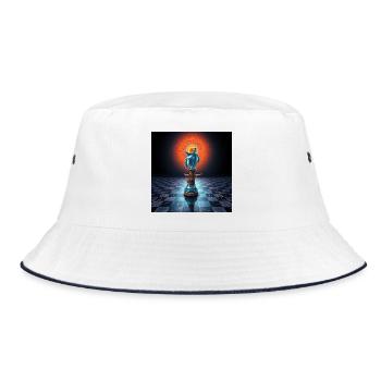 Quantum Knight: Der Zug der Matrix - Bucket Hat - Weiß/Navy - Vorne