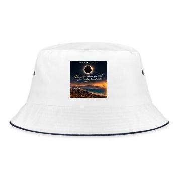 Ecllipse Tarifa 2027 - Bucket Hat - Weiß/Navy - Vorne