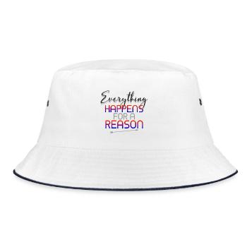 reason - Bucket Hat - Weiß/Navy - Vorne