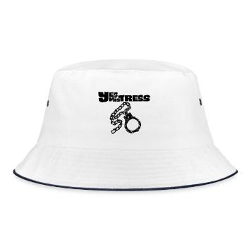 Ja, Herrin Handschellen - Bucket Hat - Weiß/Navy - Vorne
