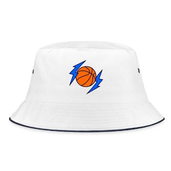 Basketball Lightning - Bucket Hat - Weiß/Navy - Vorne