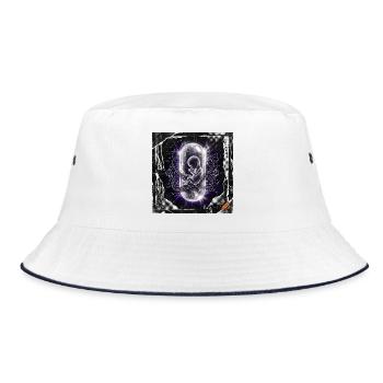 Pränatale Matrix - Bucket Hat - Weiß/Navy - Vorne