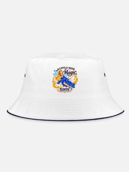 Edith – Die Musikfee - Bucket Hat - Weiß/Navy