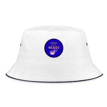 Liebe Autumn GLOSS - Bucket Hat - Weiß/Navy - Vorne