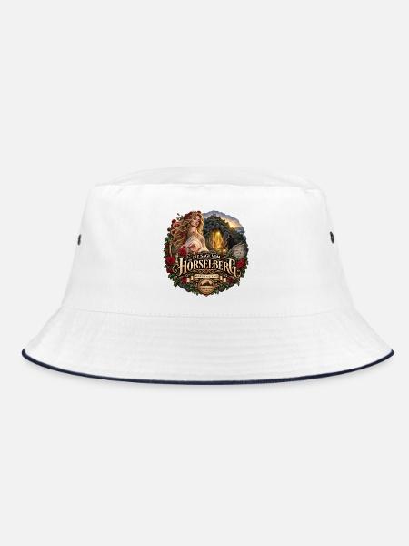 Der Hörselberg – Thüringer Sage - Bucket Hat - Weiß/Navy