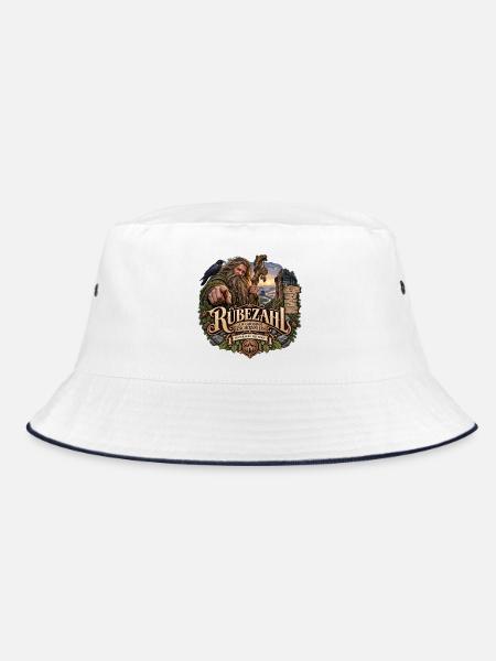 Rübezahl am Großen Zschirnstein – Sage - Bucket Hat - Weiß/Navy