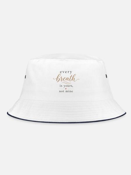 Jeder Atem gehört dir - Bucket Hat - Weiß/Navy