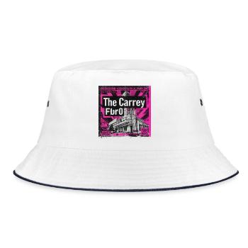 The Carrey: Witz, Wahrheit, Widerstand - Bucket Hat - Weiß/Navy - Vorne