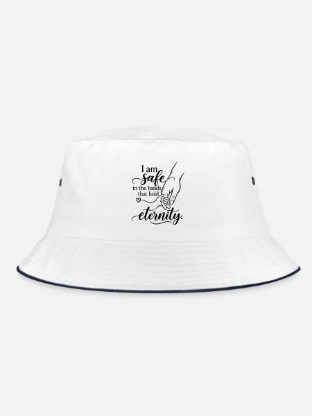 In sicheren Händen der Ewigkeit - Bucket Hat - Weiß/Navy