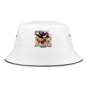 Lustiges Dirigentengeschenk – Mein eigenes Chaos dirigieren - Bucket Hat - Weiß/Navy - Vorne
