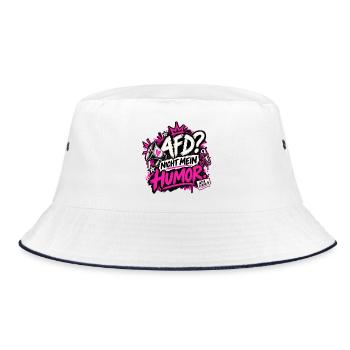 AfD? Nicht mein Humor - Bucket Hat - Weiß/Navy - Vorne