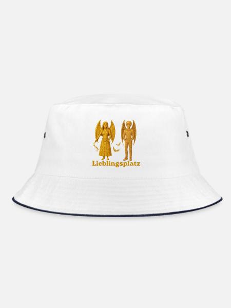 Lieblingsplatz Vampir-Dämonen - Bucket Hat - Weiß/Navy