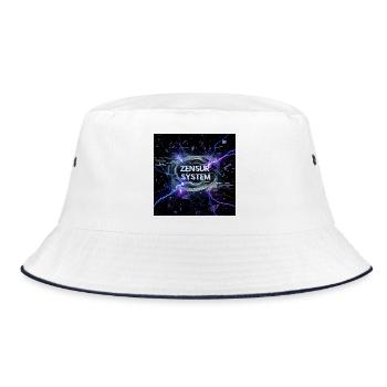 Kybernetischer Kurzschluss - Bucket Hat - Weiß/Navy - Vorne