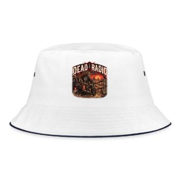 TOTES RADIO | Fahrt auf die letzte Frequenz - Bucket Hat - Weiß/Navy - Vorne