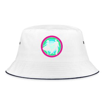 Sock Hop - Bucket Hat - Weiß/Navy - Vorne