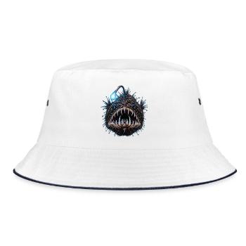 Monkfish - Bucket Hat - Weiß/Navy - Vorne