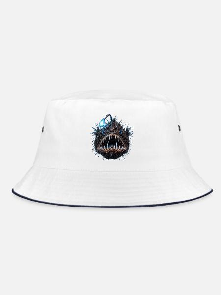 Monkfish - Bucket Hat - Weiß/Navy