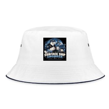 Surface Ship Engineer – Design Build Sail - Bucket Hat - Weiß/Navy - Vorne