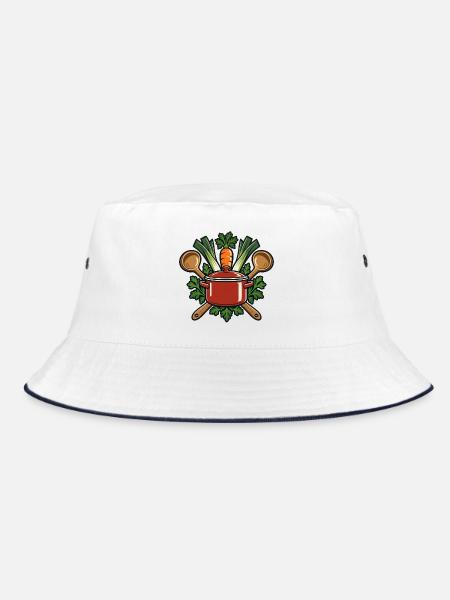 Suppenteam – Gemeinsam schmeckt es besser - Bucket Hat - Weiß/Navy