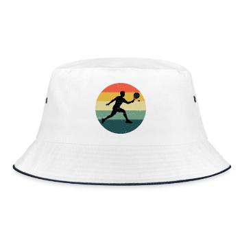 Padel Schuhe Fans und Padel Tasche passen zusammen - Bucket Hat - Weiß/Navy - Vorne
