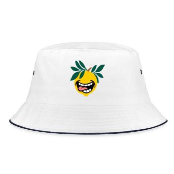  Saure Zitronen - Bucket Hat - Weiß/Navy - Vorne