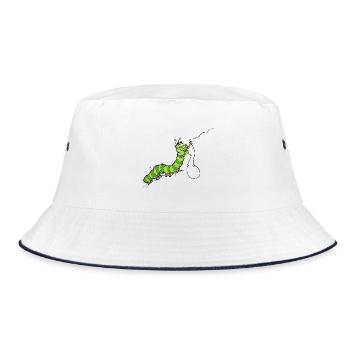 Hungry_Caterpillar - Bucket Hat - Weiß/Navy - Vorne