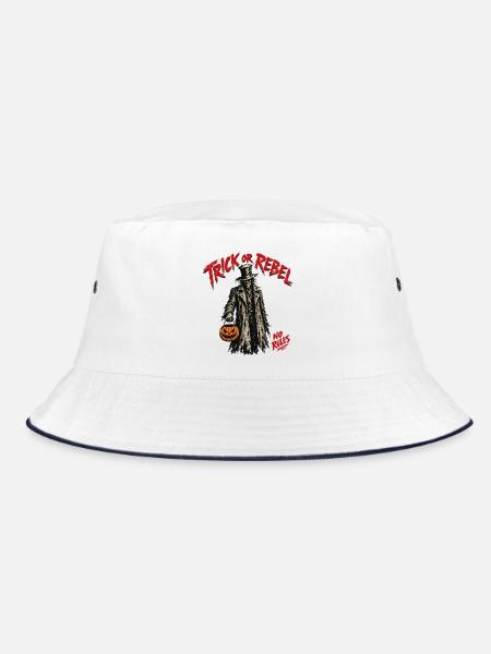 Trick oder Rebel Keine Regeln - Bucket Hat - Weiß/Navy