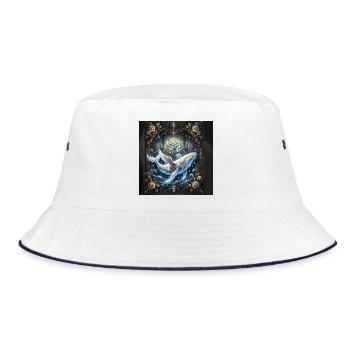 Himmlische Liebe - Bucket Hat - Weiß/Navy - Vorne
