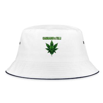 Canabis & Tilli - Bucket Hat - Weiß/Navy - Vorne