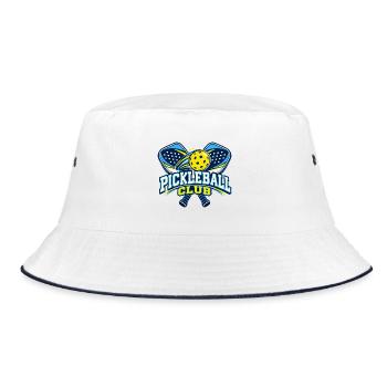 Pickleball-Clublogo - Bucket Hat - Weiß/Navy - Vorne
