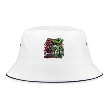 Spinne am Neonrand - Bucket Hat - Weiß/Navy - Vorne