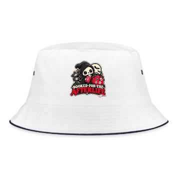 Halloween – Bucht für After – Spooky Travel - Bucket Hat - Weiß/Navy - Vorne