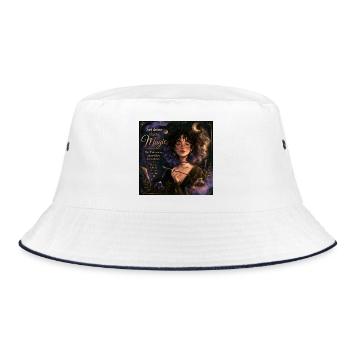 Sei deine eigene Magie – Mondin Portrait - Bucket Hat - Weiß/Navy - Vorne