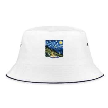 Wandern mit Gogh - Bucket Hat - Weiß/Navy - Vorne