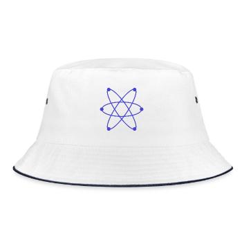 Atom - Bucket Hat - Weiß/Navy - Vorne