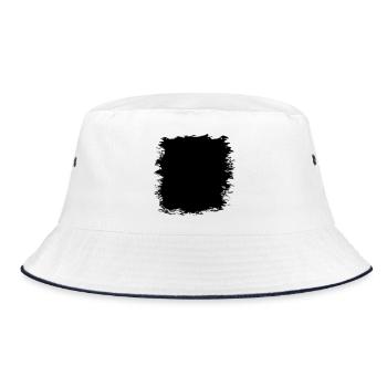 Grunge Textur Hintergrund (Used Look) - Bucket Hat - Weiß/Navy - Vorne