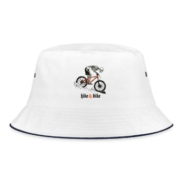 Hike nd bike - Bucket Hat - Weiß/Navy - Vorne