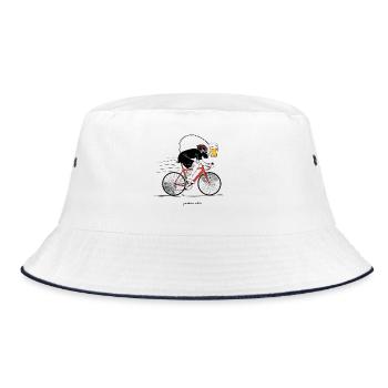 Perpetuum mobile - Bucket Hat - Weiß/Navy - Vorne