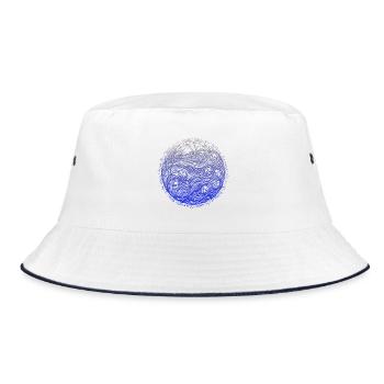 Geister des Wassers, Finnische Folklore - Bucket Hat - Weiß/Navy - Vorne