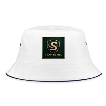 Team Seidel Logo Namenschild Familienname Firmen - Bucket Hat - Weiß/Navy - Vorne