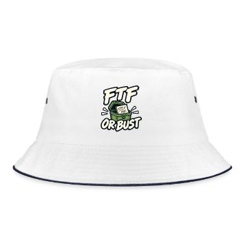 FTF oder nichts. - Bucket Hat - Weiß/Navy - Vorne