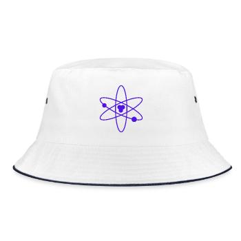 Atom - Bucket Hat - Weiß/Navy - Vorne